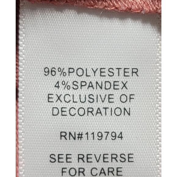 World Unity Red Burgundy Lace Bodice Rhinestone Top Large Lightweight Stretchy - Picture 4 of 6